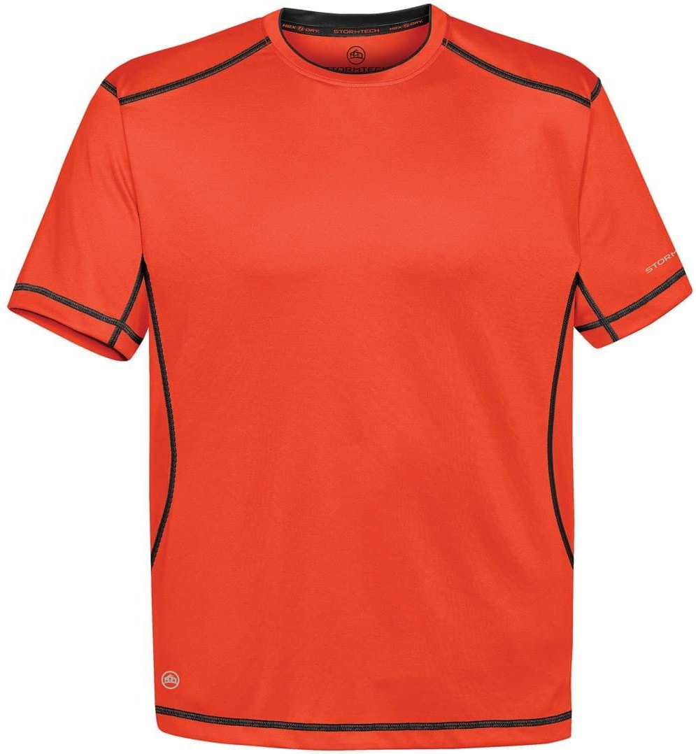 Stormtech Sat400 Men’s H2x-dry Hybrid Tee - Orange - Black - Adult Xs