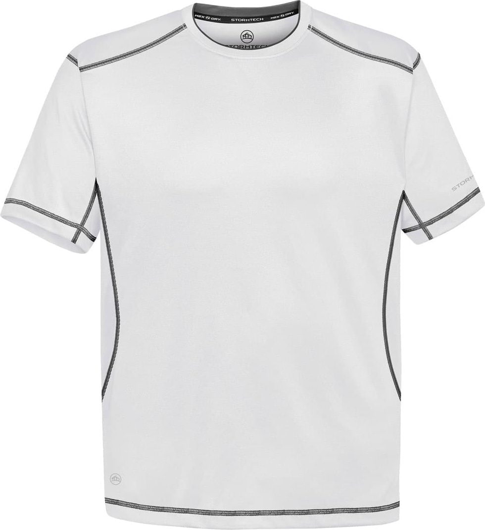 Stormtech Sat400 Men’s H2x-dry Hybrid Tee - White - Granite - Adult Xs