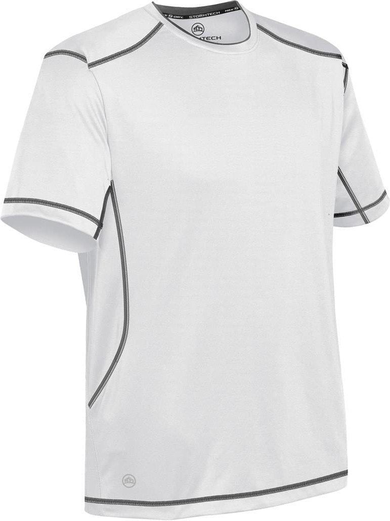 Stormtech Sat400 Men’s H2x-dry Hybrid Tee - White - Granite