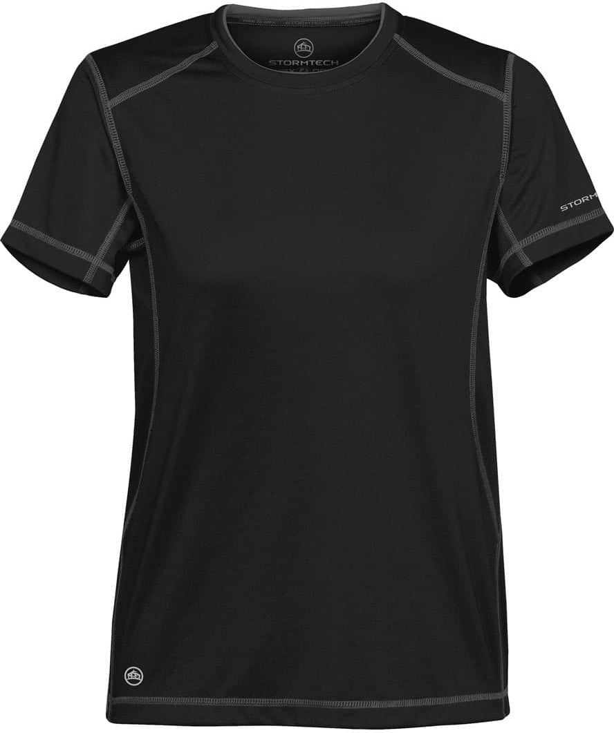 Stormtech Sat400w Women’s H2x-dry Hybrid Tee - Black Granite - Ladies m