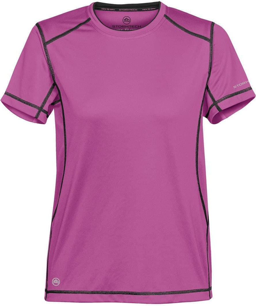 Stormtech Sat400w Women’s H2x-dry Hybrid Tee - Lilac Black - Ladies Xs