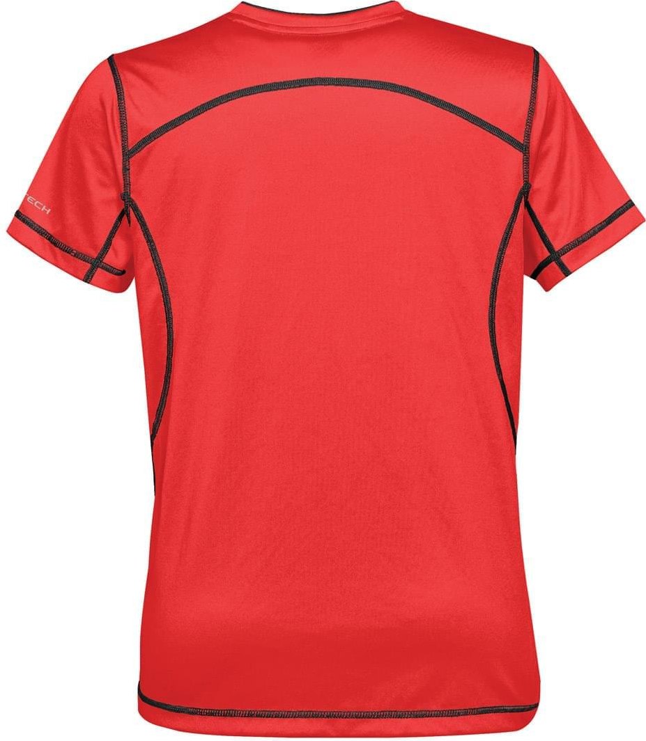 Stormtech Sat400w Women’s H2x-dry Hybrid Tee - True Red Black - Ladies Xs
