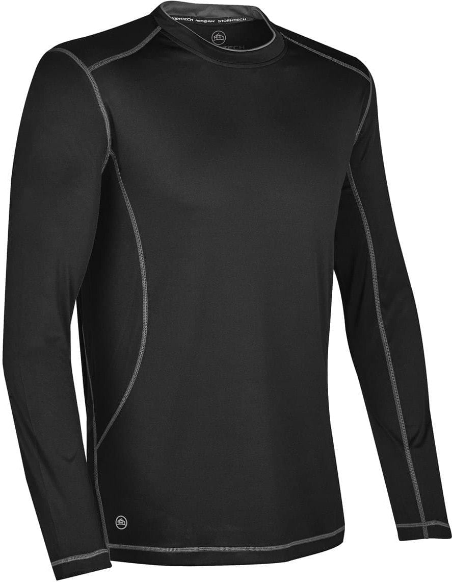 Stormtech Sat500 Men’s H2x-dry Hybrid Long Sleeve Tee - Black Granite