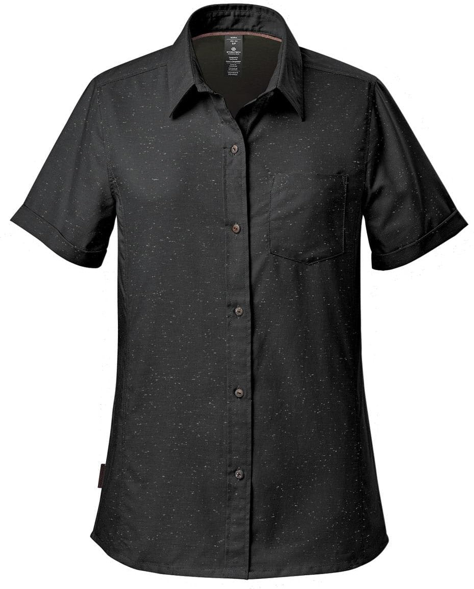 Stormtech Sbr-2w Women’s Skeena S/s Shirt - Black Carbon - Ladies Xs