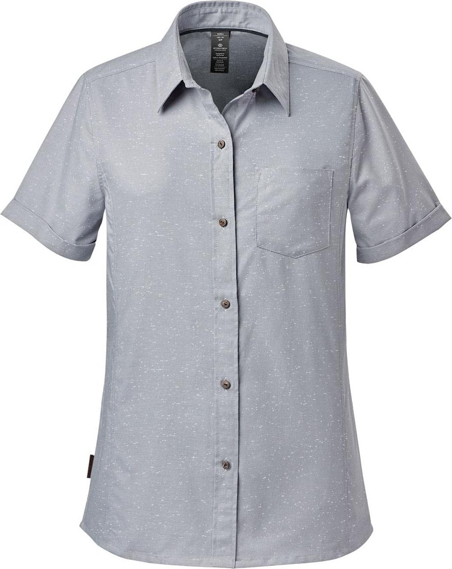 Stormtech Sbr-2w Women’s Skeena S/s Shirt - Zinc - White - Ladies Xs