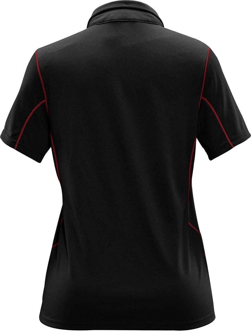 Stormtech Sdp-1w Women’s Pulse 1/4 Zip Polo - Black Bright Red