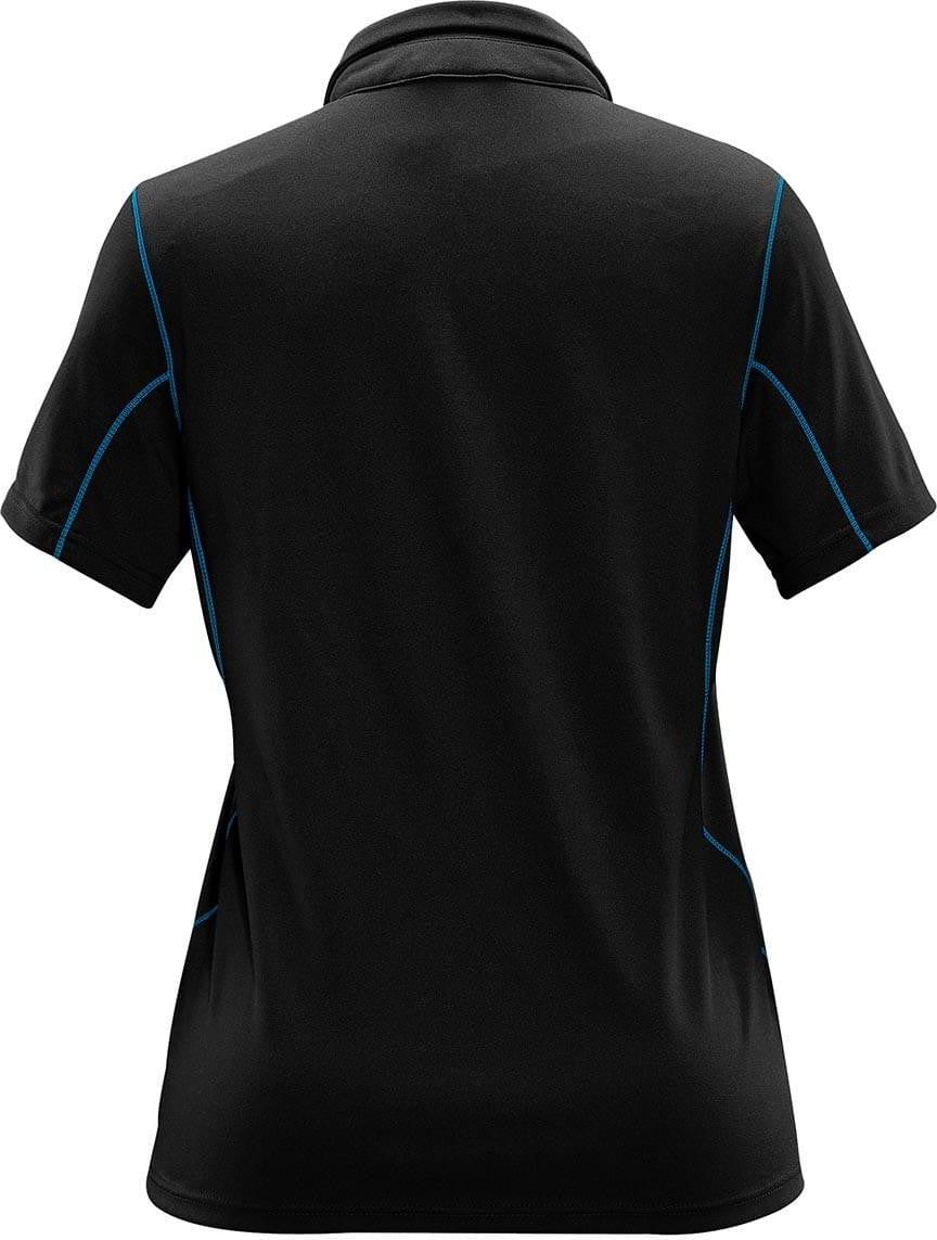 Stormtech Sdp-1w Women’s Pulse 1/4 Zip Polo - Black Electric Blue