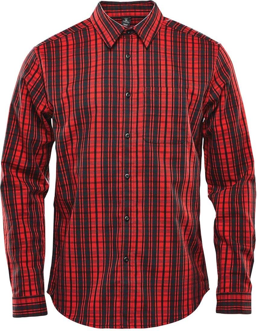 Stormtech Sdr-1 Men’s Muirfield Performance Long Sleeve Shirt - Red Plaid - Adult s