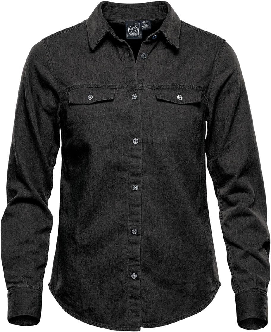 Stormtech Sfd-1w Women’s Blueridge Denim Shirt - Black - Ladies Xs