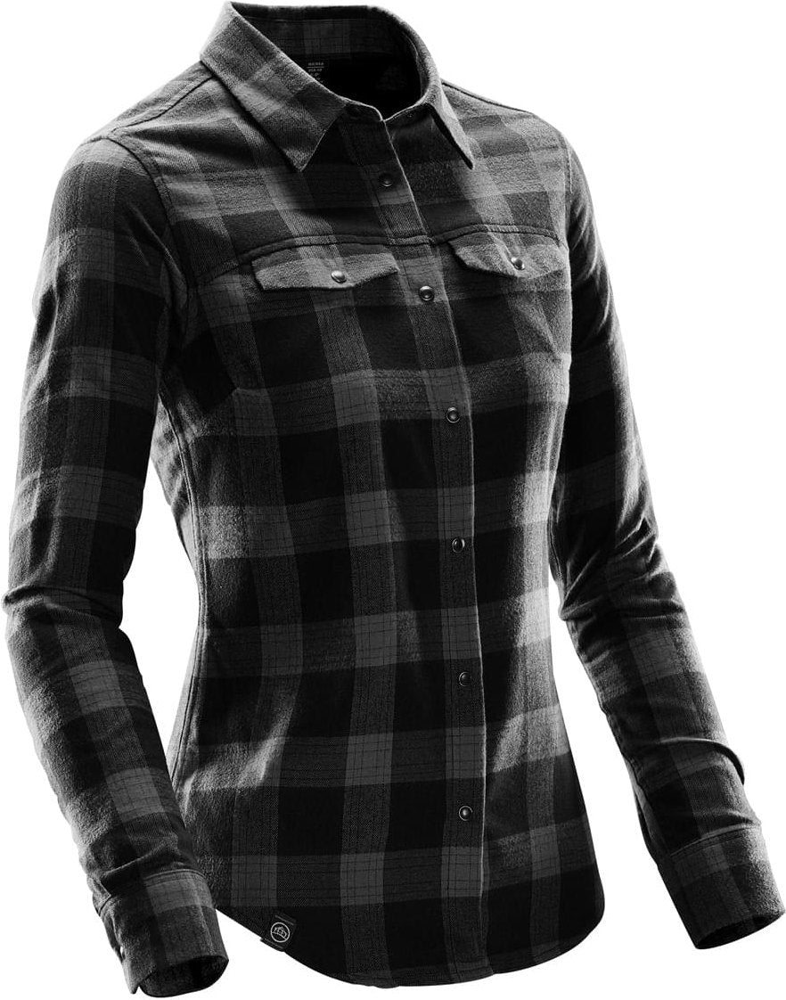 Stormtech Sfx-1w Women’s Logan Snap Front Shirt - Carbon Plaid