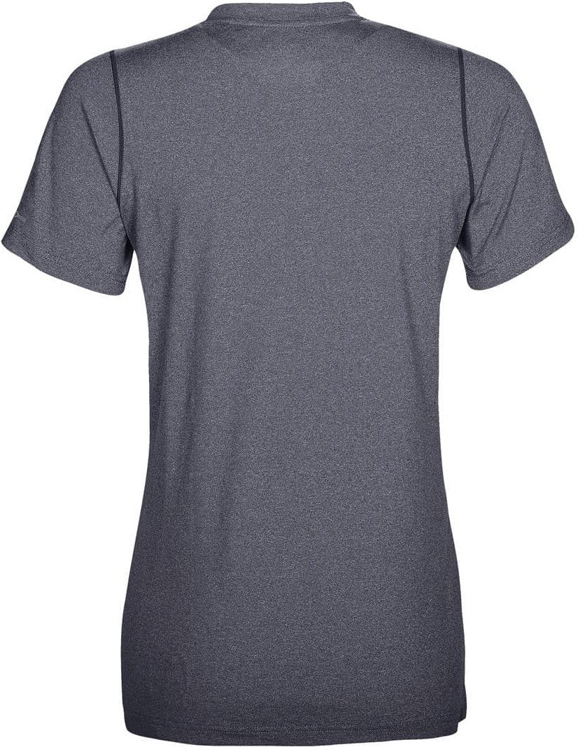 Stormtech Snt-1w Women’s Lotus H2x-dry Short Sleeve Tee - Navy Melange - Ladies Xs