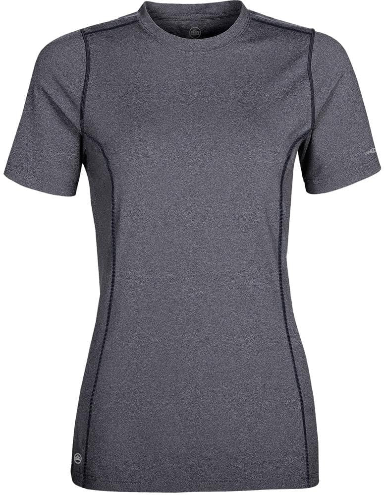 Stormtech Snt-1w Women’s Lotus H2x-dry Short Sleeve Tee - Navy Melange - Ladies Xs