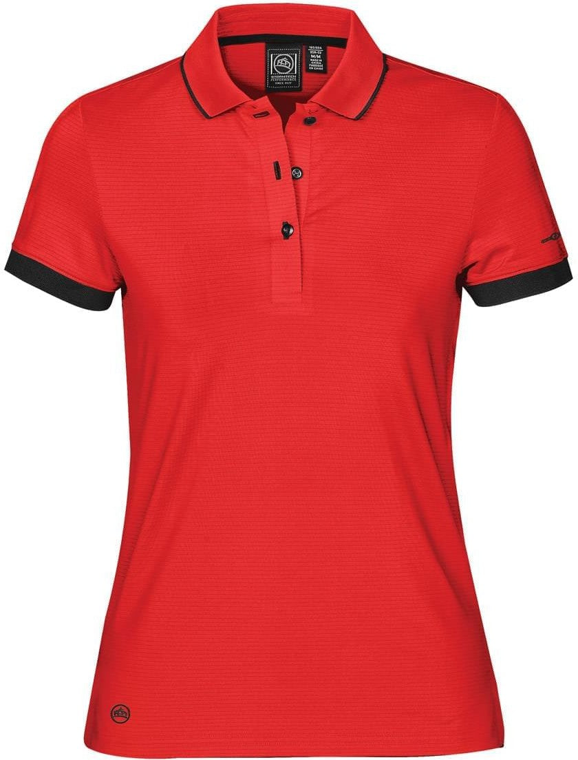 Stormtech Spg-1w Women’s Signal Performance Polo - Canada Red Black - Ladies Xs