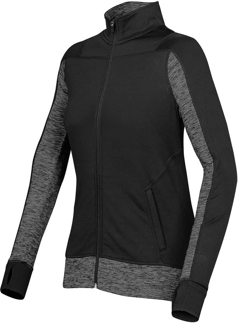 Stormtech Spn-1w Women’s Lotus Full Zip Shell - Black Carbon Heather