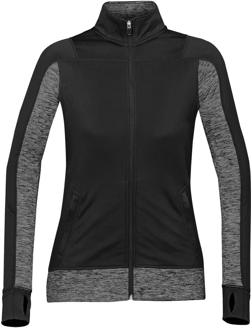 Stormtech Spn-1w Women’s Lotus Full Zip Shell - Black Carbon Heather - Ladies 2xs