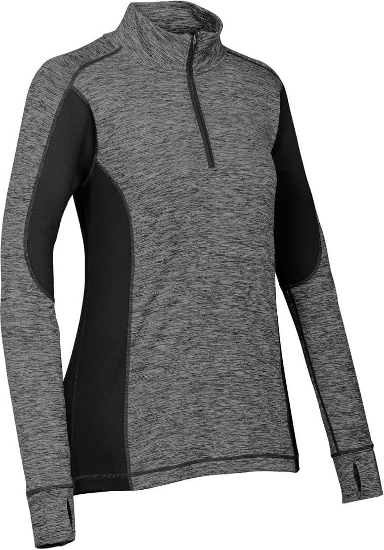 Stormtech Spr-1w Women’s Lotus 1/4 Zip - Carbon Heather Black