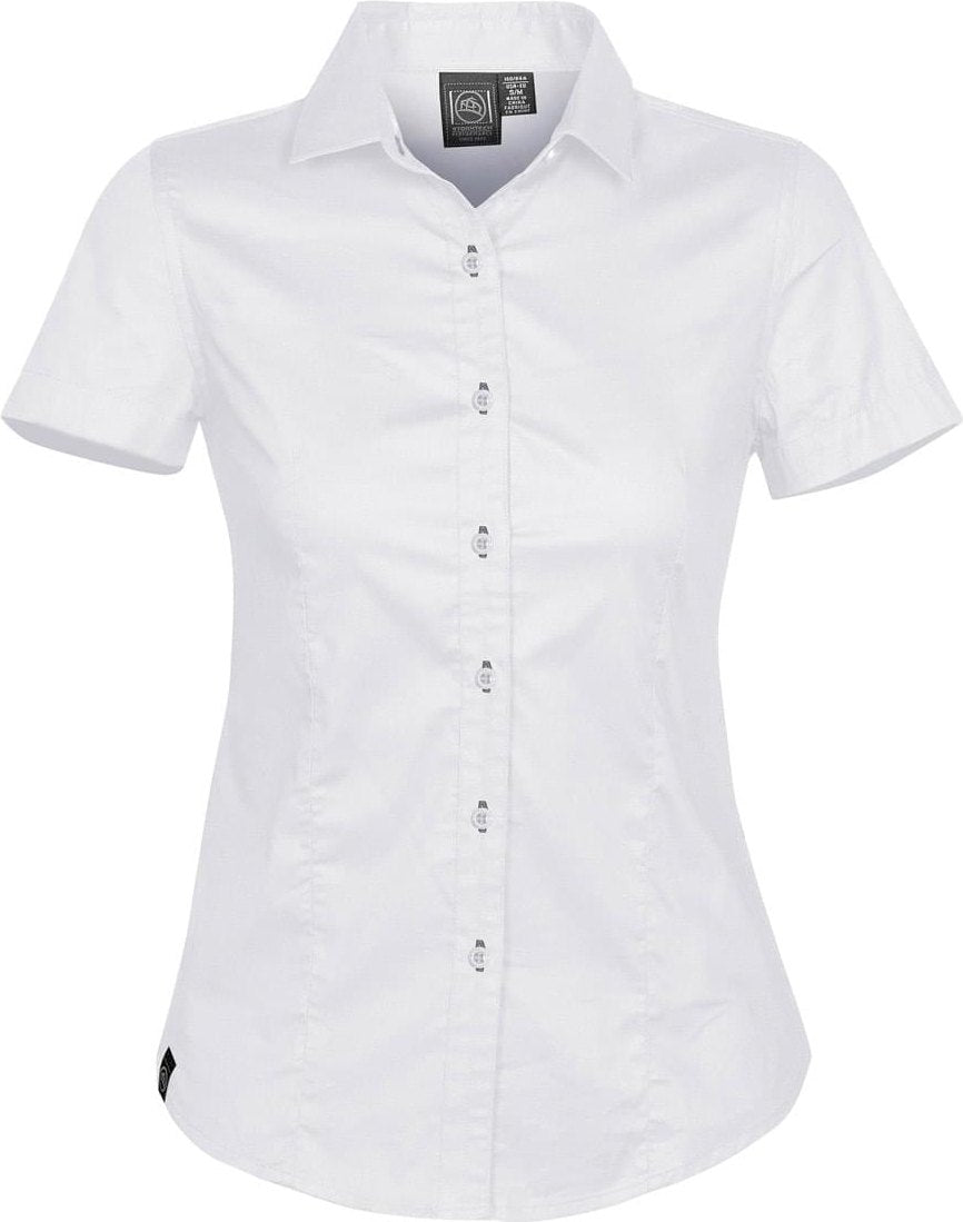 Stormtech Spz-1w Women’s Harbour Short Sleeve Shirt - White - Ladies Xs