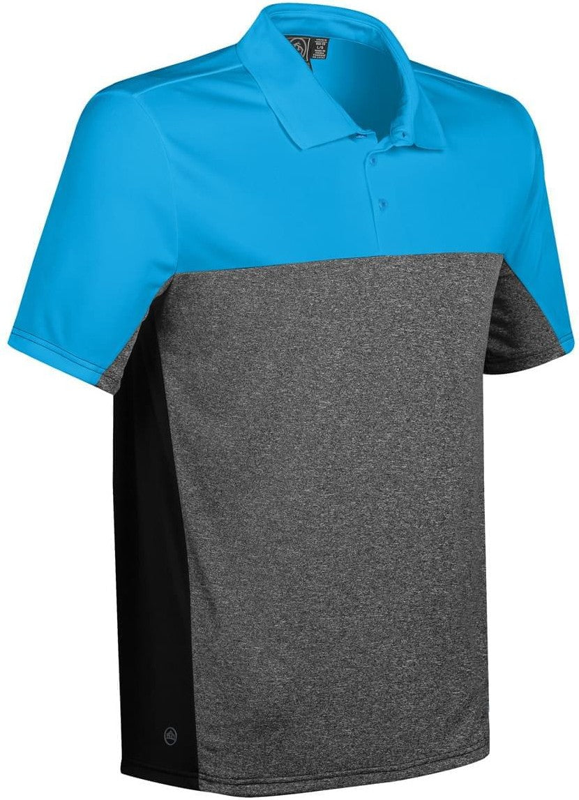 Stormtech Srt-1 Men’s Reef Polo - Electric Blue Carbon Heather
