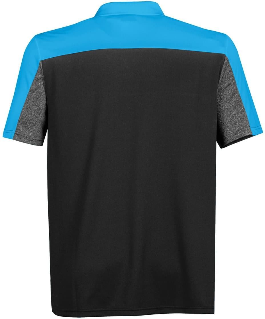 Stormtech Srt-1 Men’s Reef Polo - Electric Blue Carbon Heather - Adult s