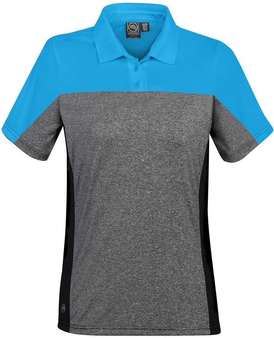 Stormtech Srt-1w Women’s Reef Polo - Electric Blue Carbon Heat - Ladies Xs