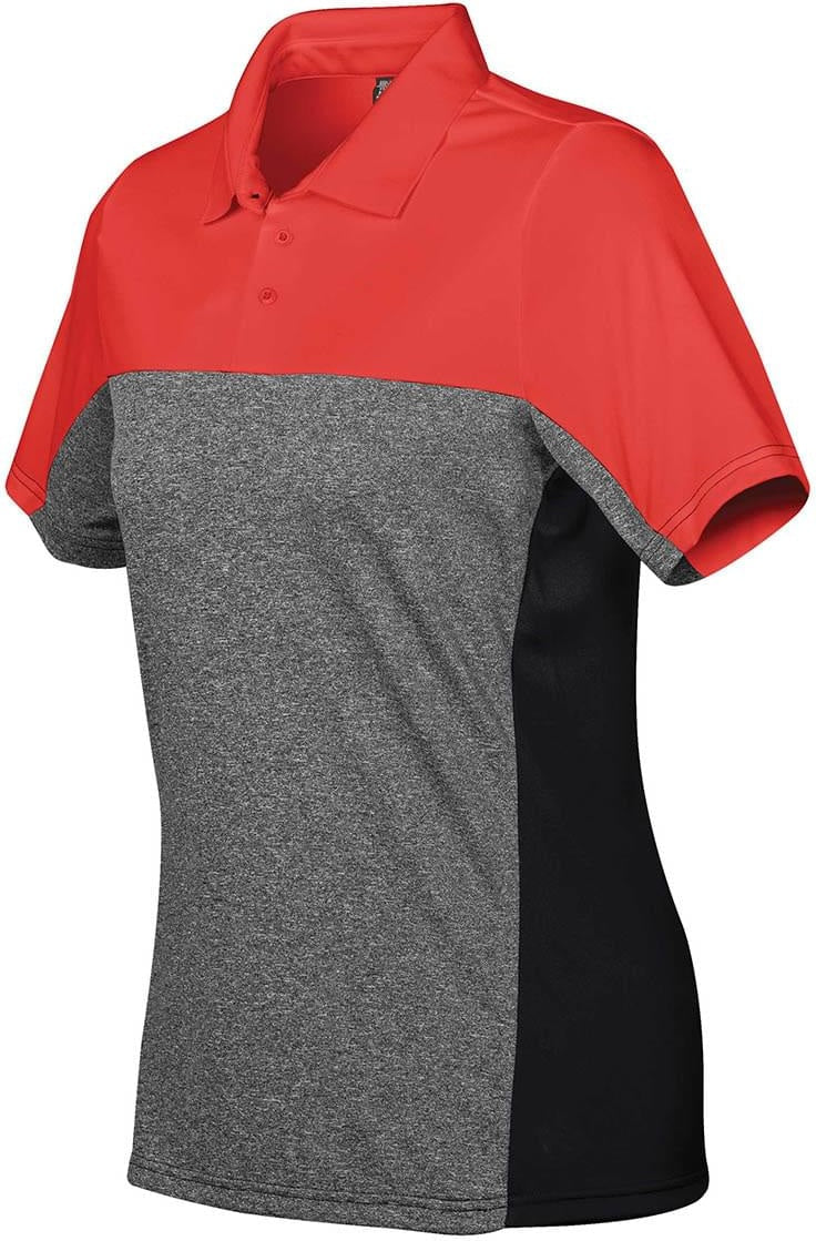 Stormtech Srt-1w Women’s Reef Polo - True Red Carbon Heather