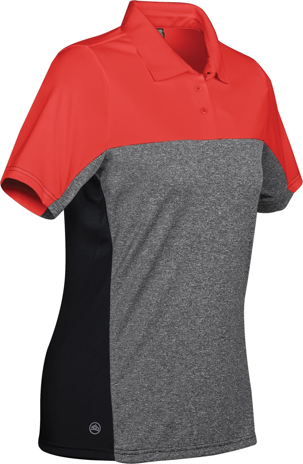 Stormtech Srt-1w Women’s Reef Polo - True Red Carbon Heather