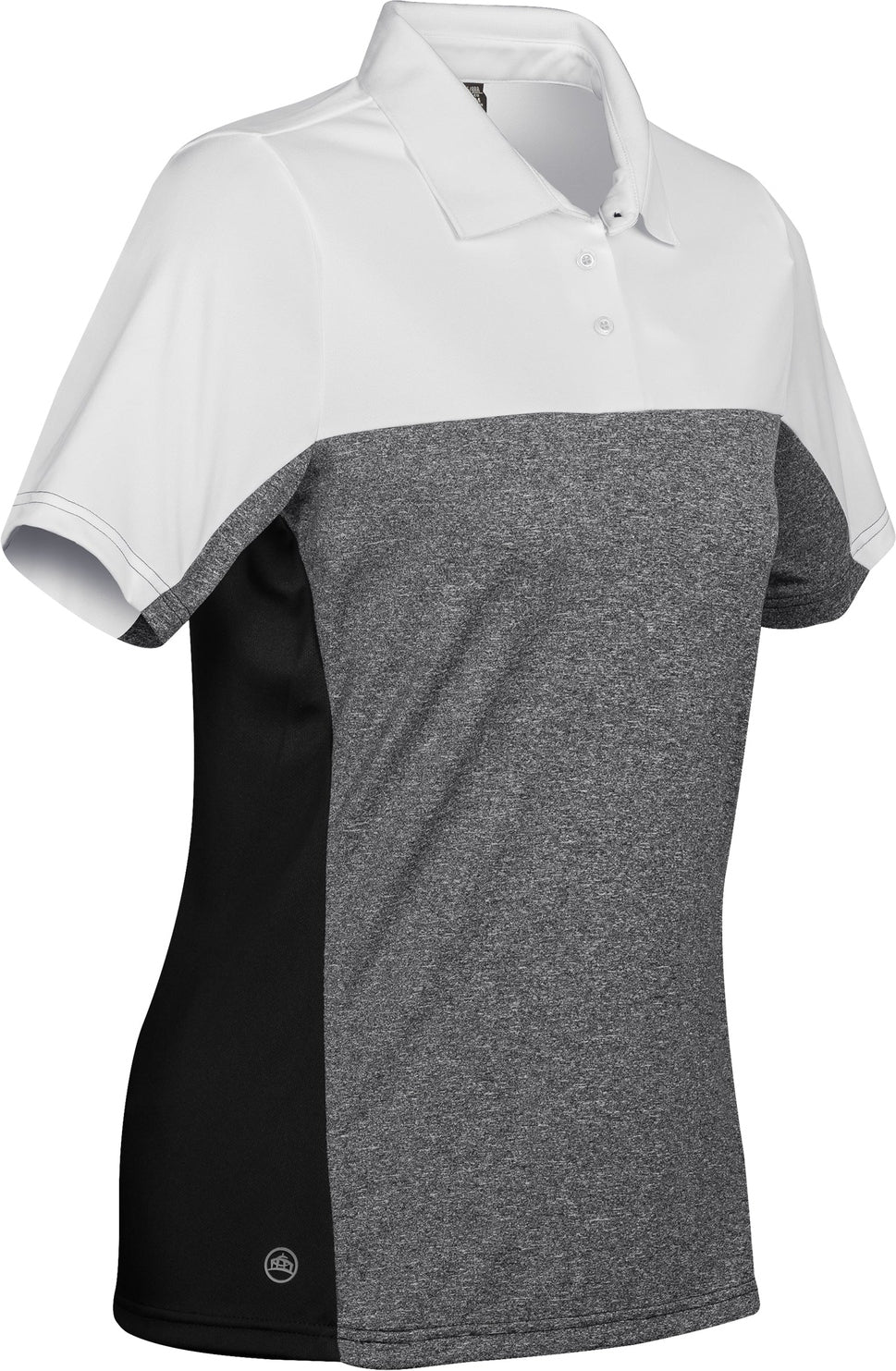 Stormtech Srt-1w Women’s Reef Polo - White Carbon Heather