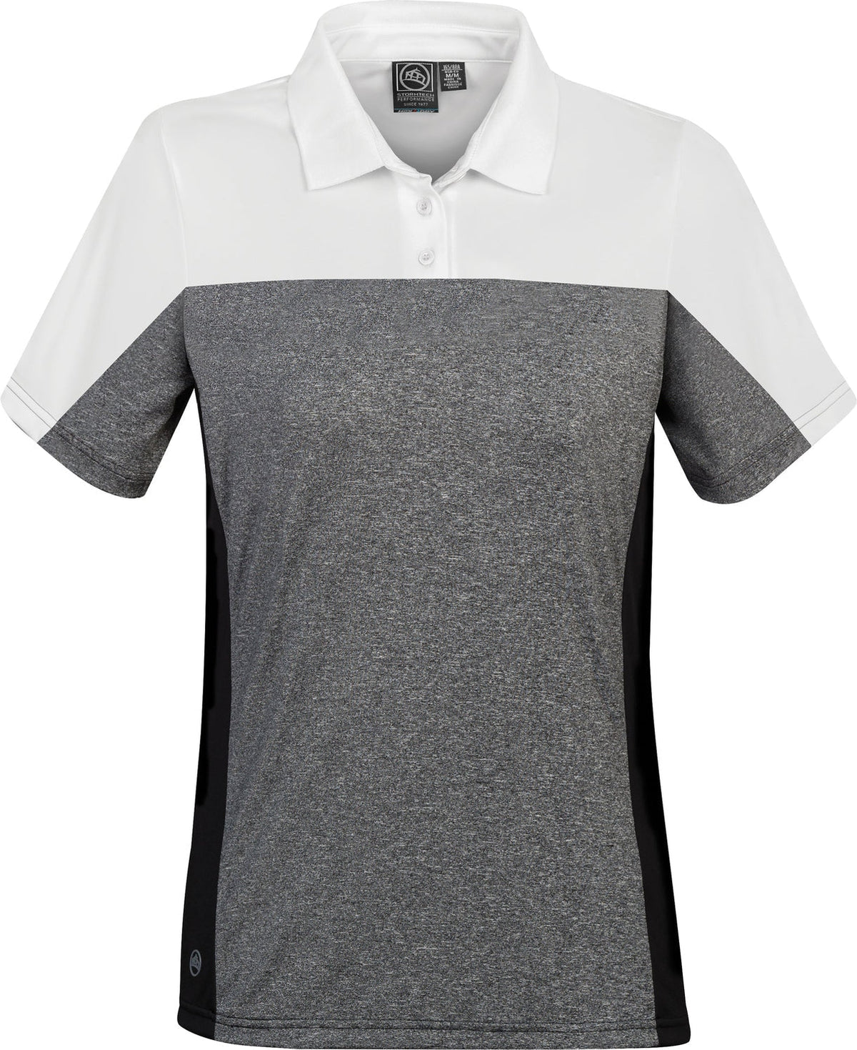 Stormtech Srt-1w Women’s Reef Polo - White Carbon Heather - Ladies s