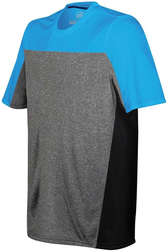 Stormtech Srt-2 Men’s Reef Tee - Electric Blue Carbon Heat - Adult s