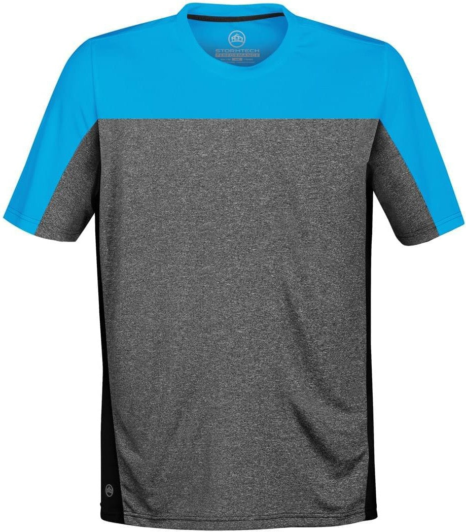 Stormtech Srt-2 Men’s Reef Tee - Electric Blue Carbon Heat - Adult s