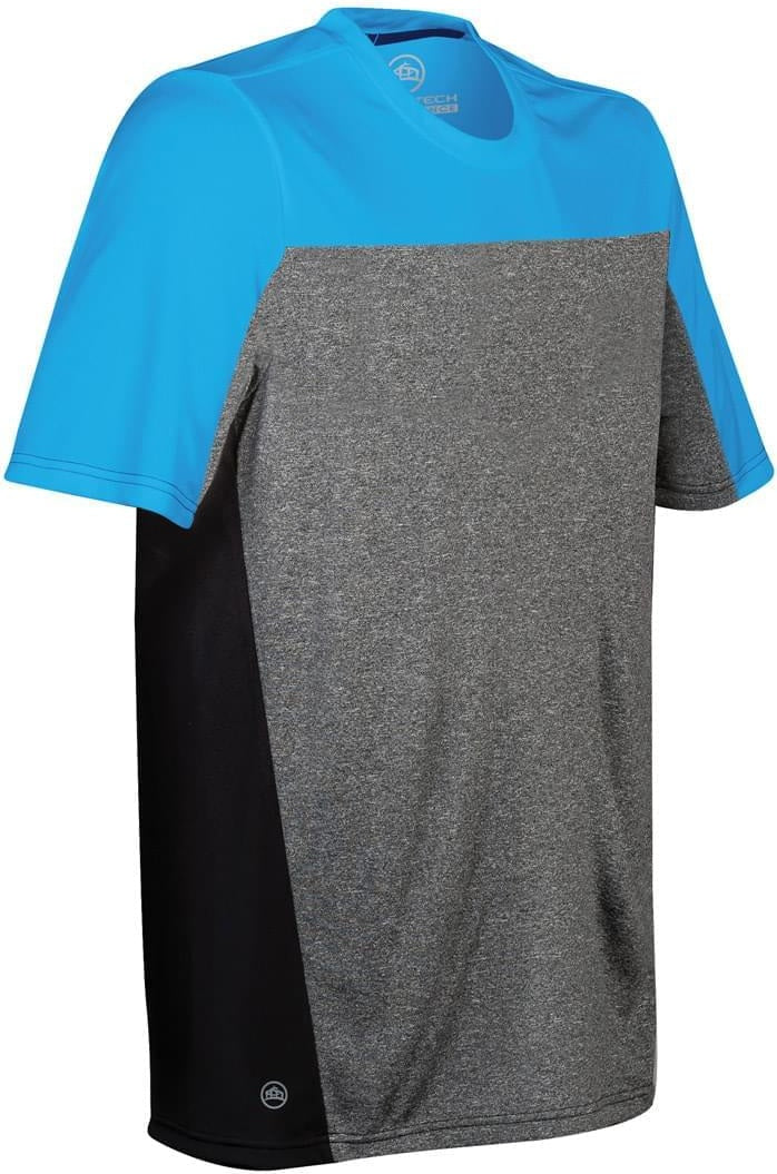 Stormtech Srt-2 Men’s Reef Tee - Electric Blue Carbon Heat - Adult s