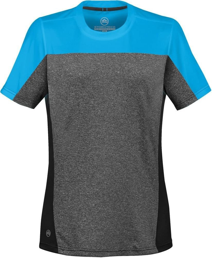 Stormtech Srt-2w Women’s Reef Tee - Electric Blue Carbon Heat - Ladies s