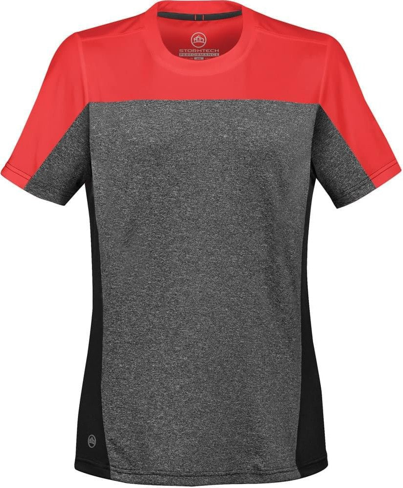 Stormtech Srt-2w Women’s Reef Tee - True Red Carbon Heather - Ladies Xs