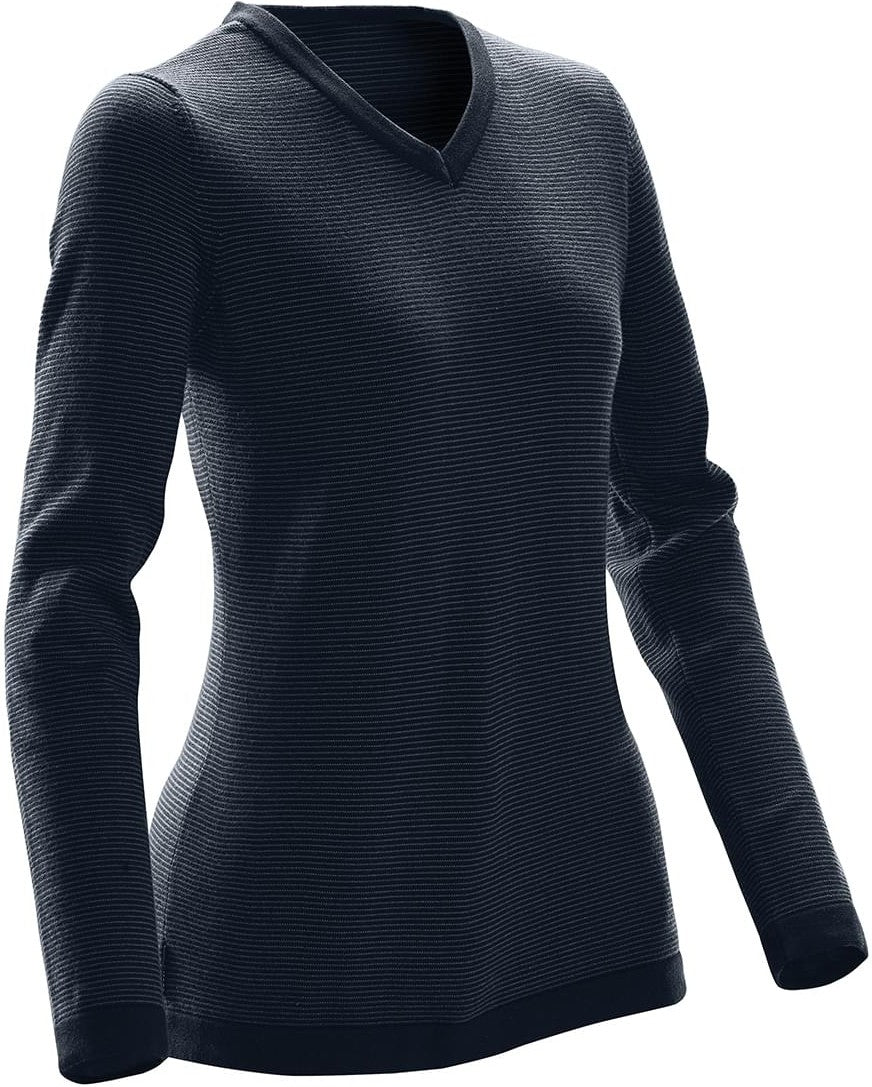 Stormtech Stc-1w Women’s Horizon Crew Neck Sweater - Navy Stripe