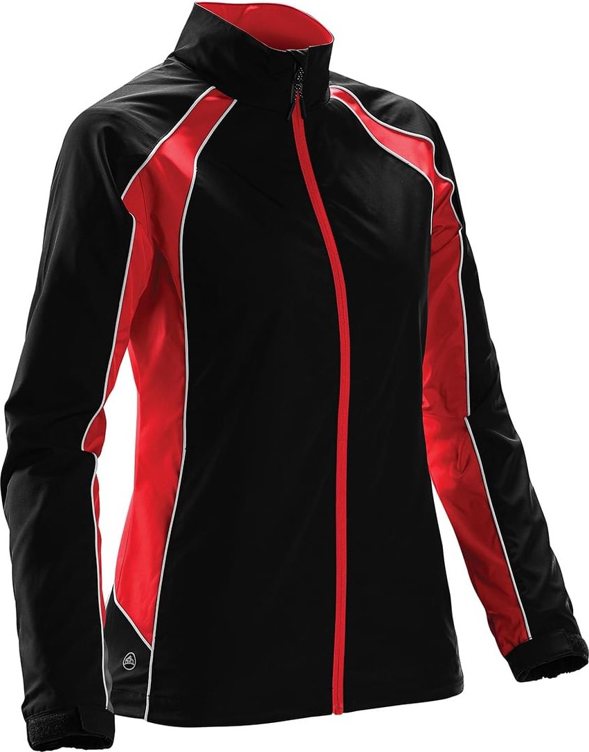 Stormtech Stxj-2w Women’s Warrior Training Jacket - Black Bright Red White