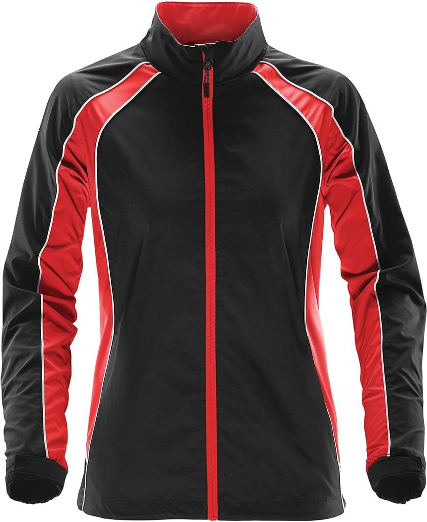 Stormtech Stxj-2wle Women’s Warrior Training Jacket - Black Bright Red White - Ladies Xs