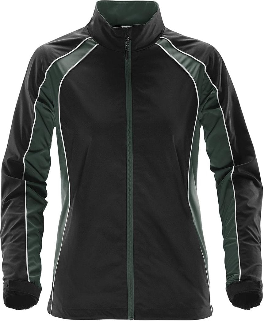 Stormtech Stxj-2wle Women’s Warrior Training Jacket - Black Forest White - Ladies Xs