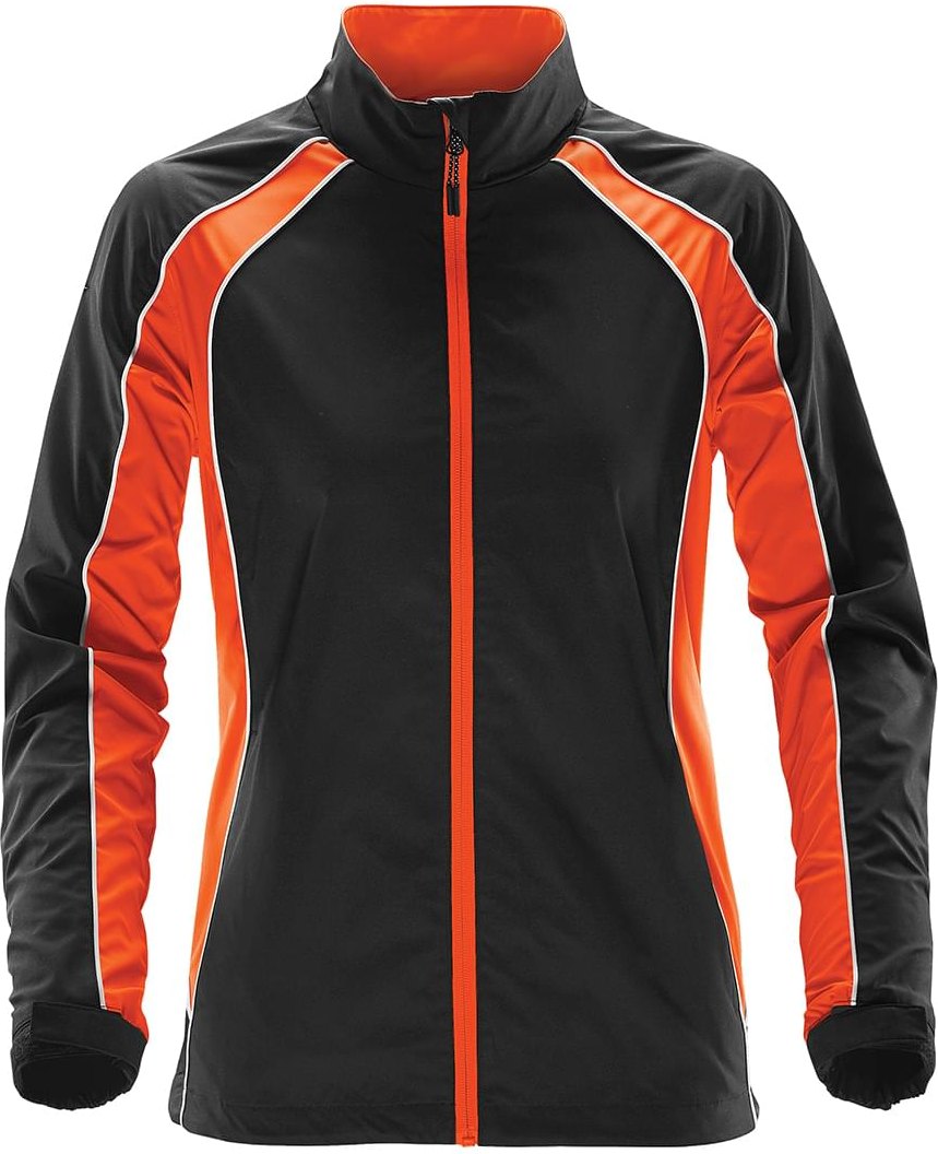 Stormtech Stxj-2wle Women’s Warrior Training Jacket - Black Orange White - Ladies Xs