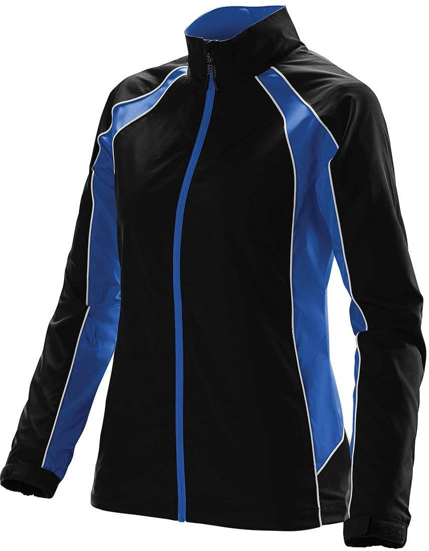 Stormtech Stxj-2wle Women’s Warrior Training Jacket - Black Royal White - Ladies Xs