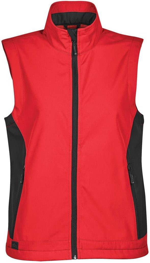 Stormtech Sv-1w Women’s Pulse Softshell Vest - True Red Black - Ladies Xs