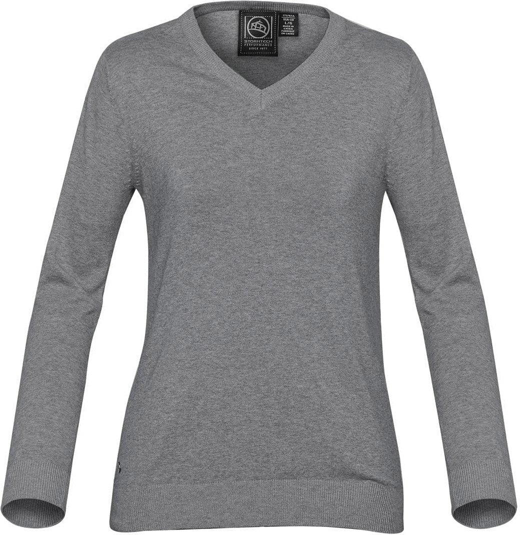 Stormtech Svn-1w Women’s Laguna V-neck Sweater - Gray Heather