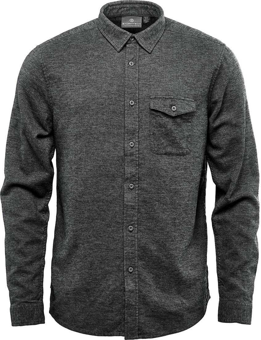 Stormtech Sxw-1 Men’s Dockyard Long Sleeve Twill Shirt - Graphite - Adult s