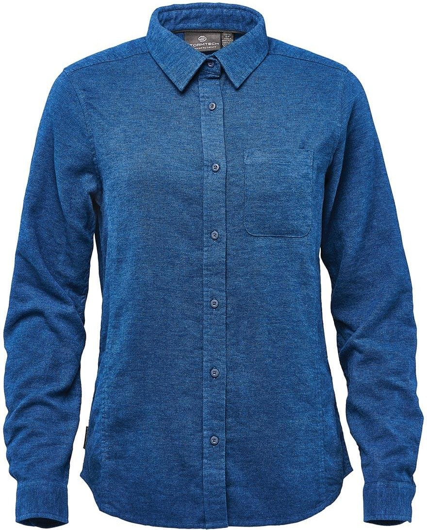 Stormtech Sxw-1w Women’s Dockyard Long Sleeve Twill Shirt - Indigo - Ladies Xs