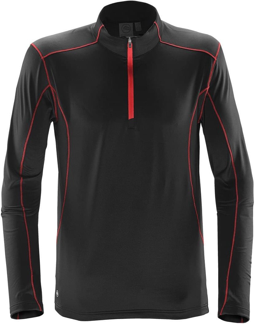 Stormtech Tfw-1 Men’s Pulse Fleece 1/4-zip Pullover - Black Bright Red - Adult s