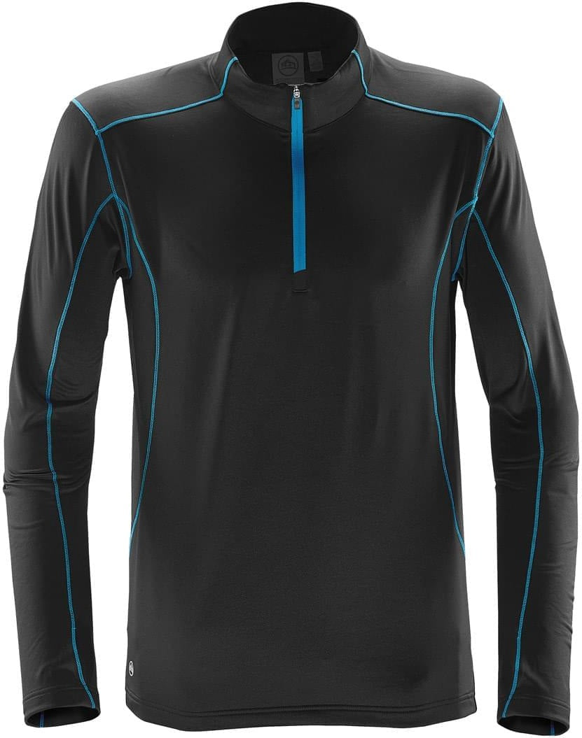 Stormtech Tfw-1 Men’s Pulse Fleece 1/4-zip Pullover - Black Electric Blue - Adult s
