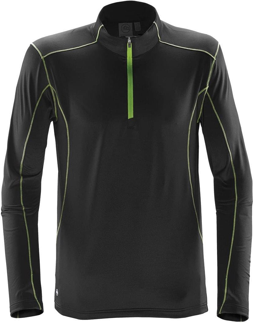 Stormtech Tfw-1 Men’s Pulse Fleece 1/4-zip Pullover - Black Kiwi - Adult m