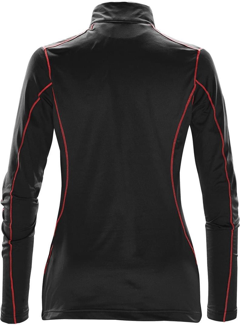 Stormtech Tfw-1w Women’s Pulse Fleece Pullover - Black Bright Red - Ladies Xs