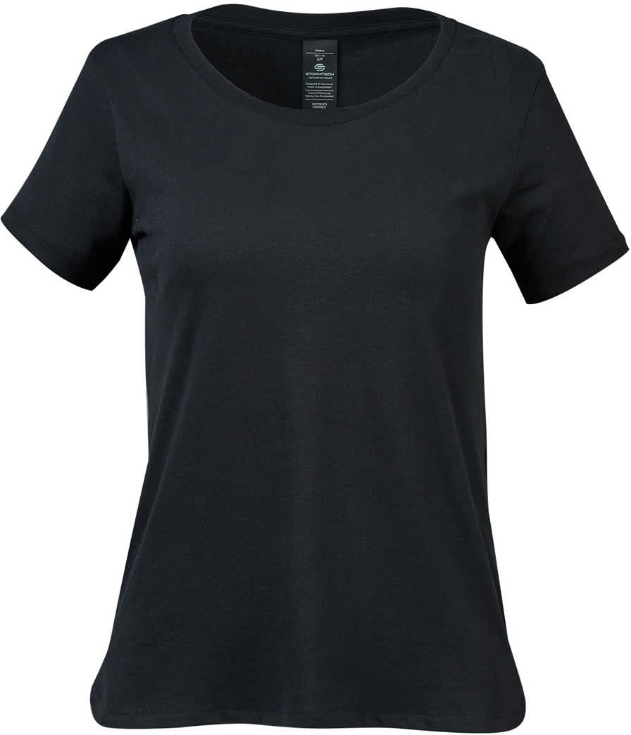 Stormtech Tg-1w Women’s Torcello Crew Neck Tee - Black - Ladies Xs
