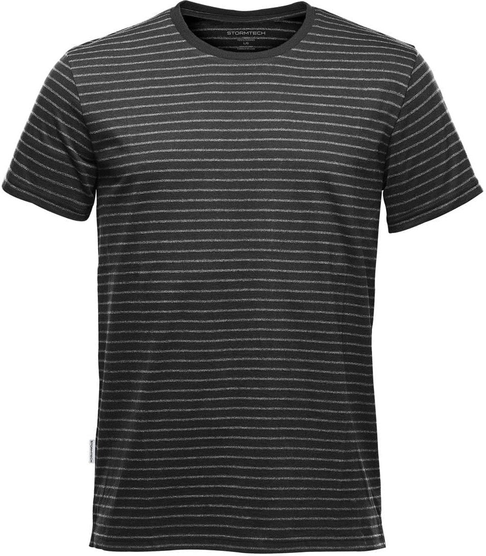 Stormtech Tg-2 Men’s Railtown Crew Neck Tee - Black Gray Heather - Adult s