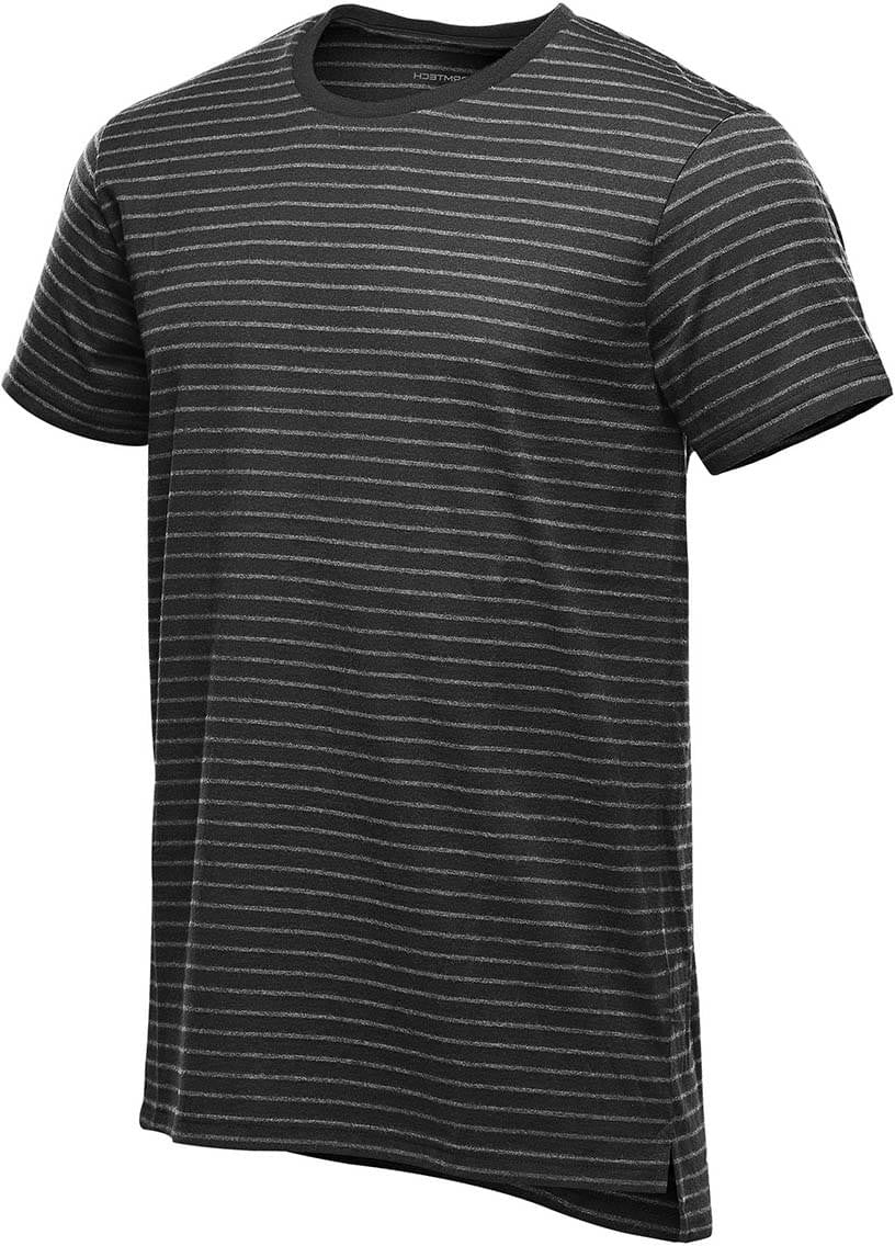 Stormtech Tg-2 Men’s Railtown Crew Neck Tee - Black Gray Heather